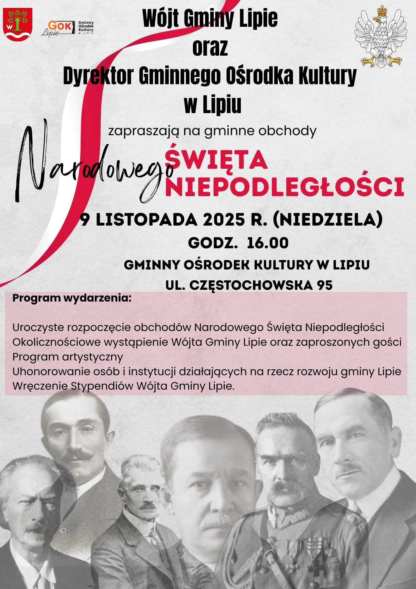 Zaproszenie na narodowe świeto niepodległości