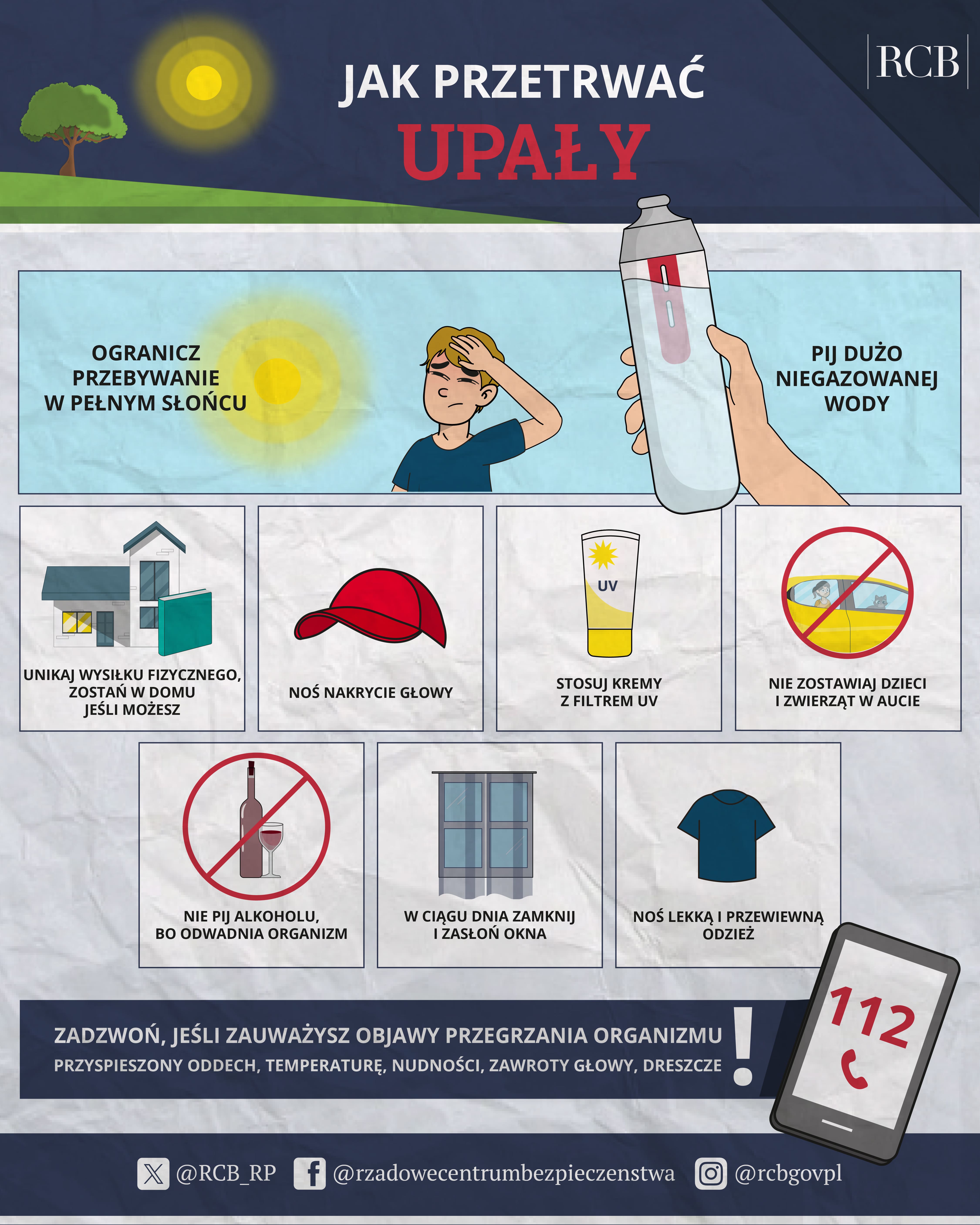 Ulotka jak przetrwać upały