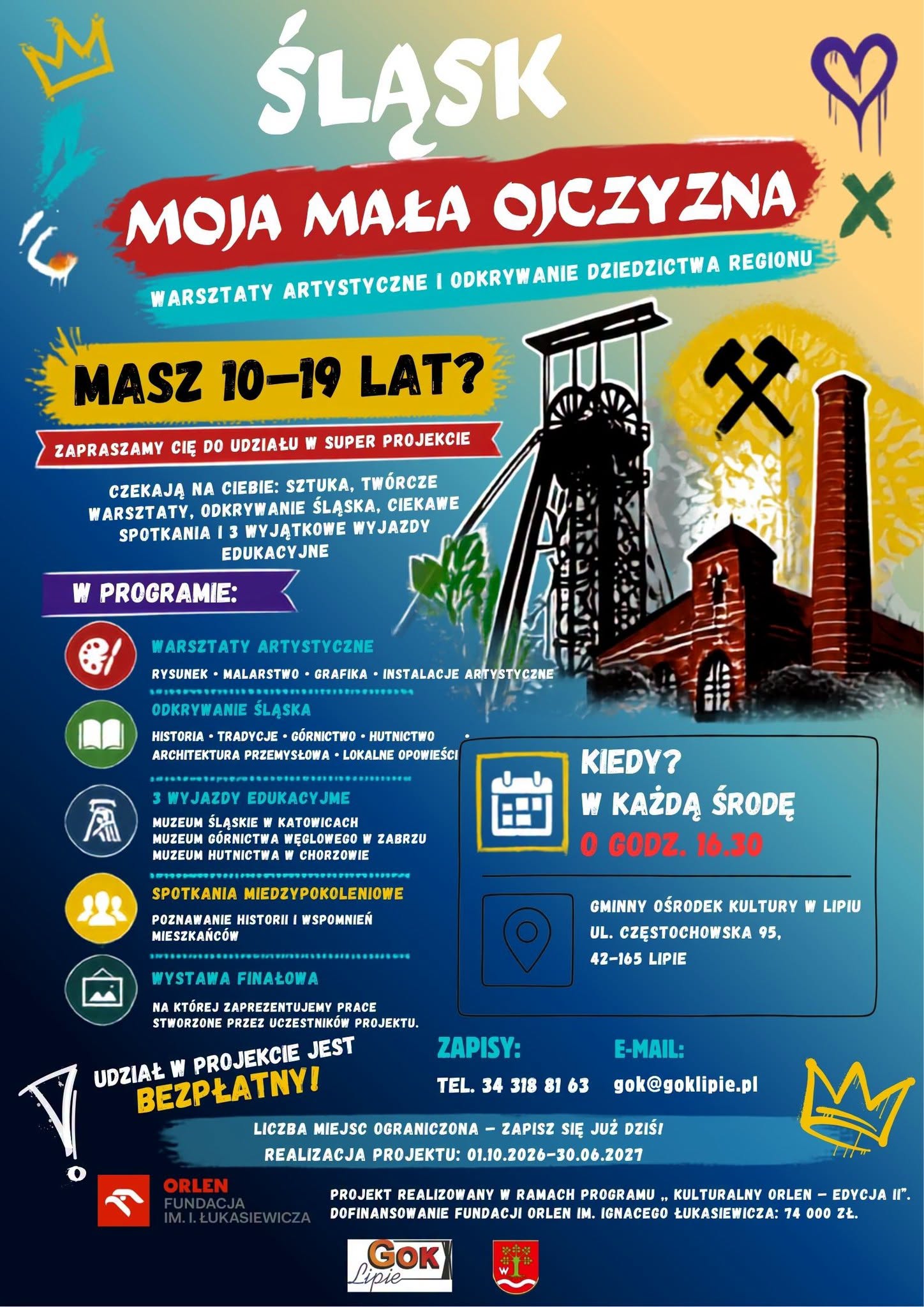 Plakat dotyczący projektu "Śląsk. Moja mała ojczyzna"