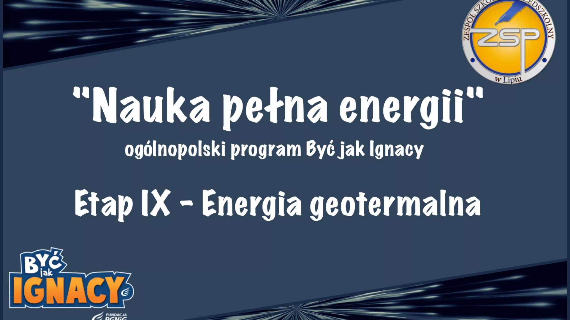 Zdjęcie przedstawia logo programu Być jak Ignacy 1