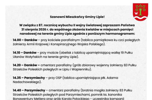 87. rocznica wybuchu II wojny światowej